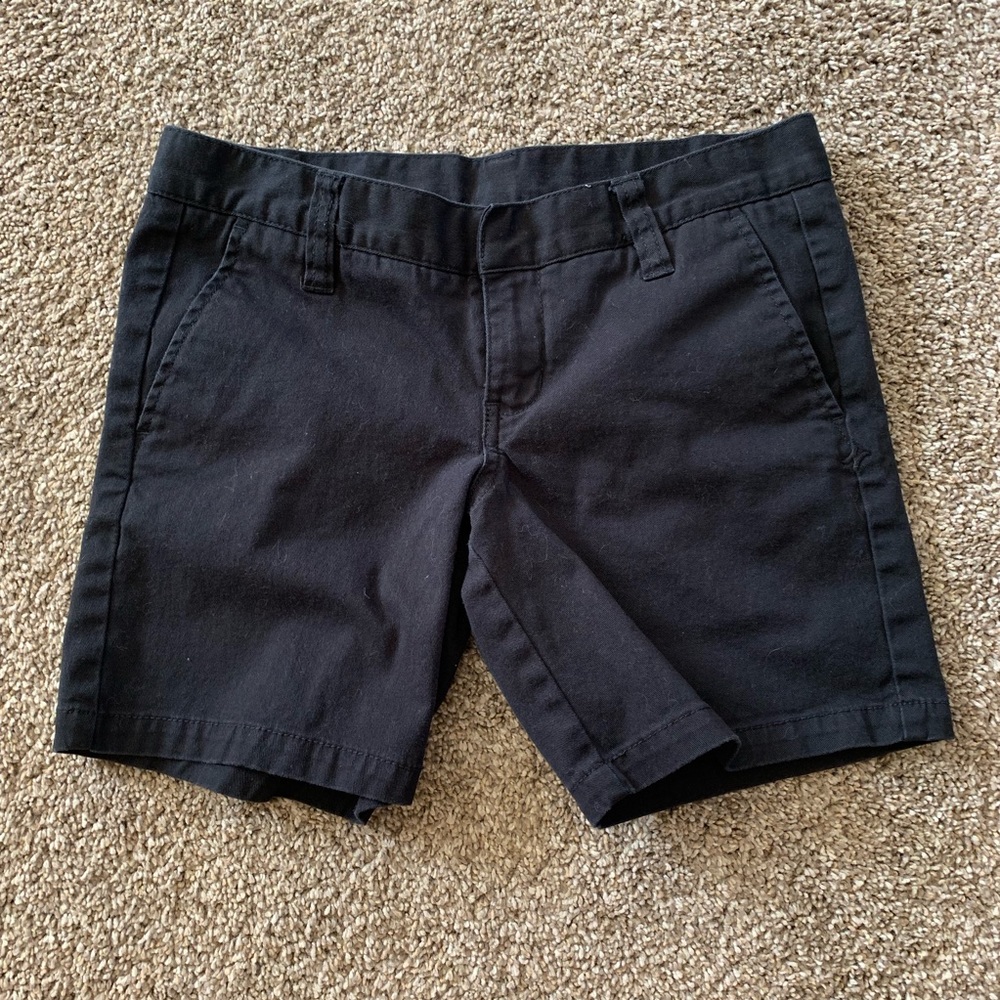 Hurley Black Cotton Midi Shorts, Size 3